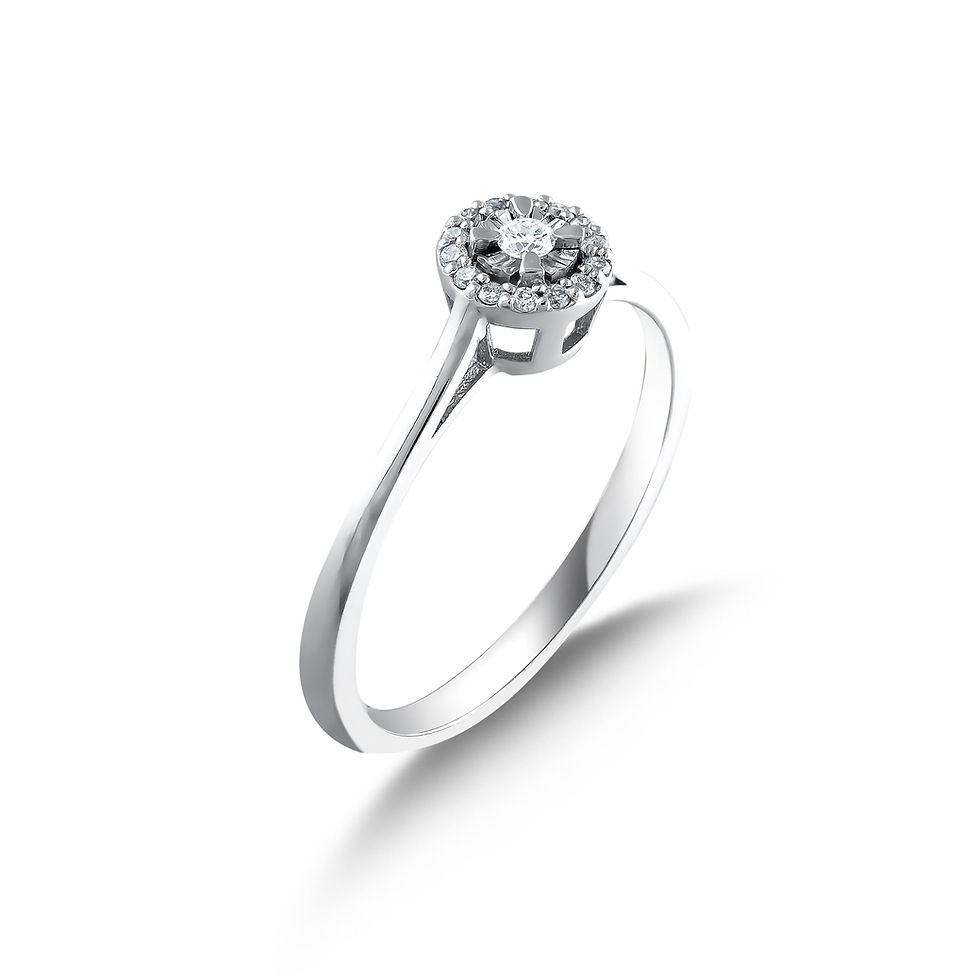 Thumbnail: 0.11 Carat Diamond Solitaire Ring