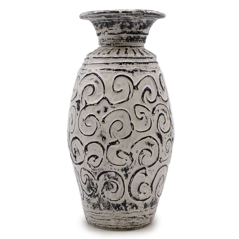 Artistic swirl-patterned vase, perfect for flowers or décor.