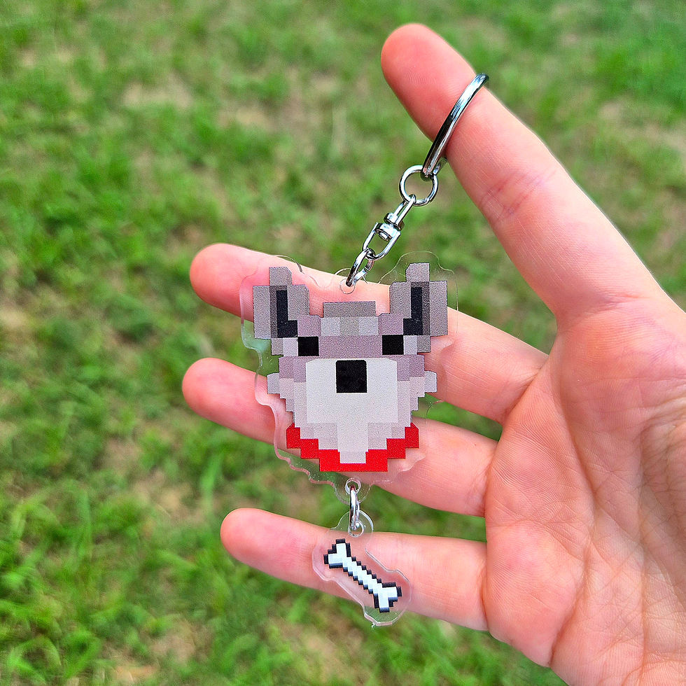 Thumbnail: Dog and Wolf Keychain