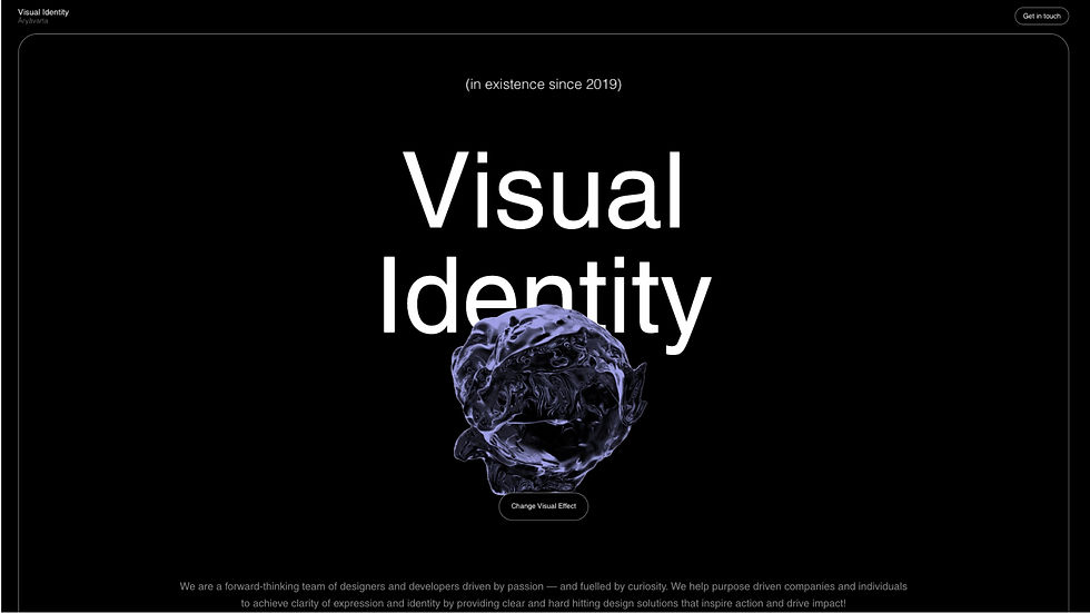 Screenshot image of the Visual Identity website