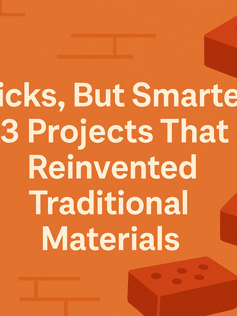 Bricks, But Smarter: 3 Projects That Reinvented Traditional Materials