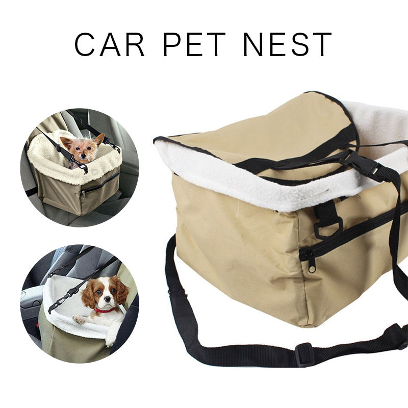 Thumbnail: Leisure Solid Dog Car Seat Cover Folding Bag Carrying for Small Dogs.