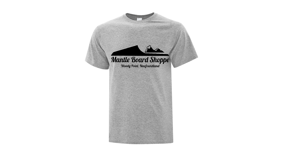 Thumbnail: Mantle Board Shoppe logo mens T-shirt Grey