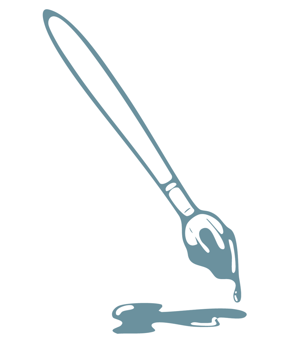 Icône pinceau symbolisant l’art des fresques murales et la créativité artistique manuelle de Sunny Side Creations.