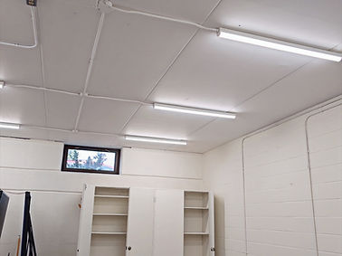 Ceiling of Art Room with updated lights