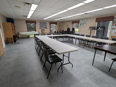 Craft room set up for Bingo