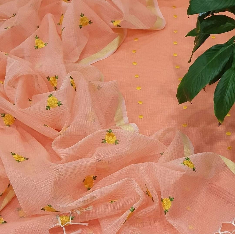 Peach Kota Dress Material