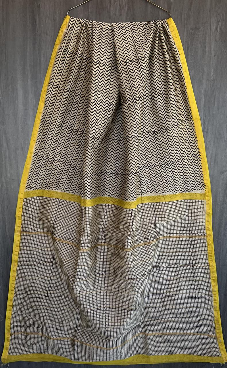Printed Chanderi Silk Saree with Blouse