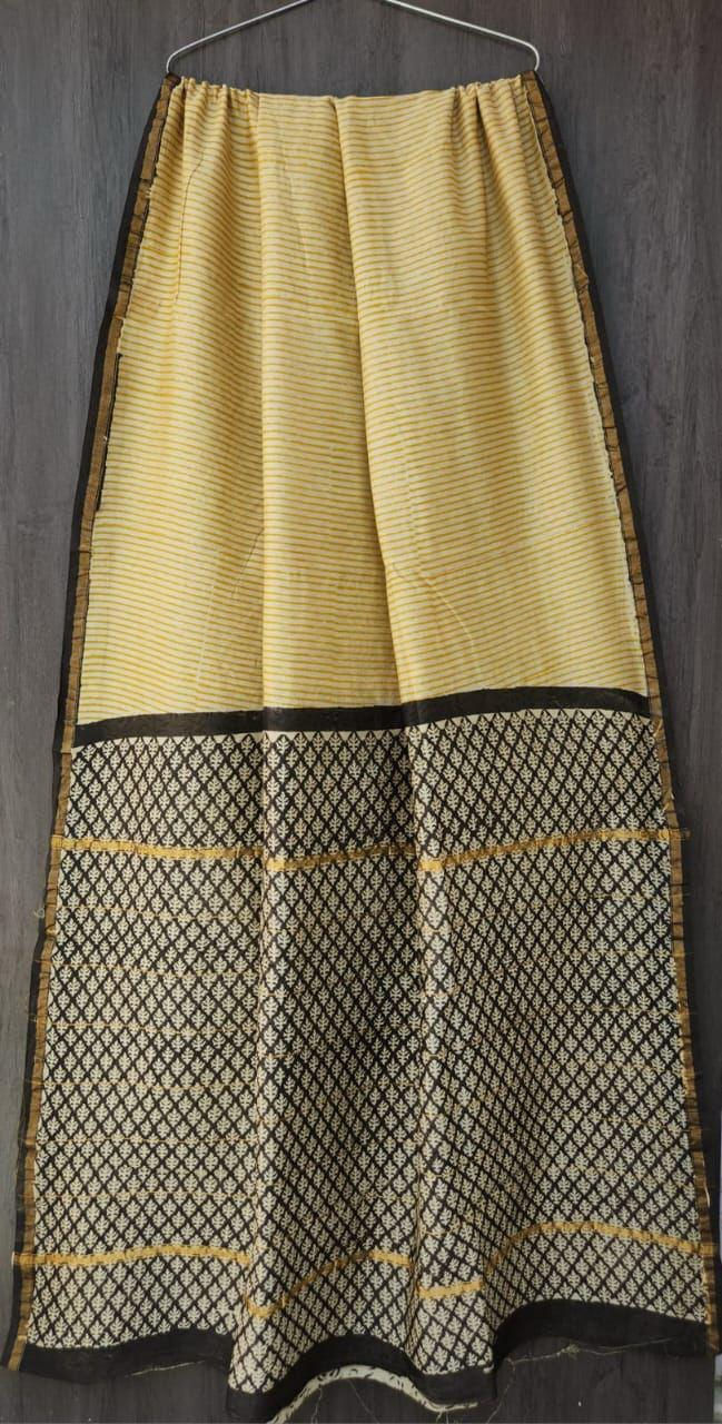 Printed Chanderi Silk Saree with Blouse