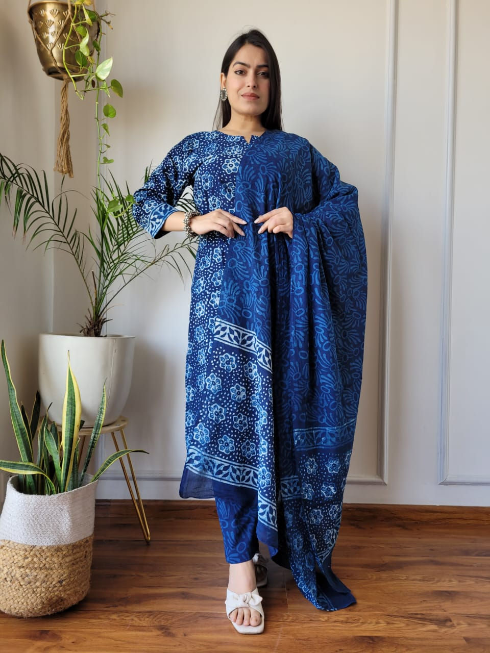 Hand Block Printed 3-Piece Stitched Cotton Suits