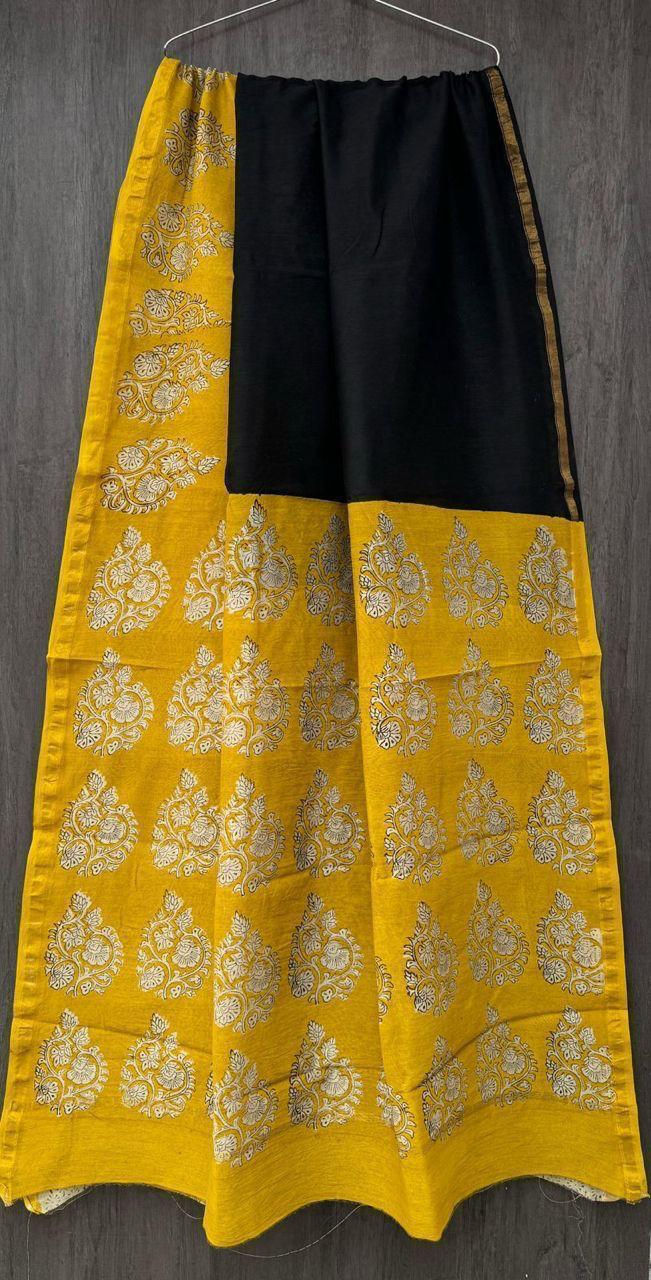 Printed Chanderi Silk Saree with Blouse