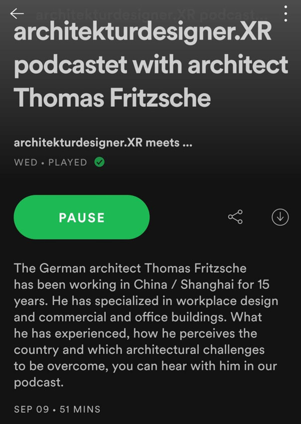 Podcast with Thomas Fritzsche on architekturdesigner.xr