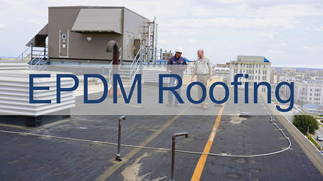 EPDM roofing also know as Rubber Roofing on top of a commercial building in Dallas, Texas