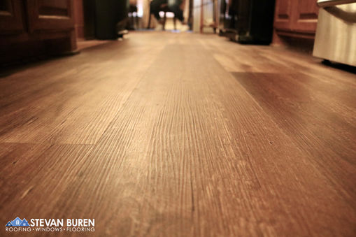 New hardwood floors installed in a customers home located in Godley