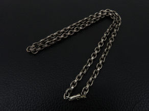 クロムハーツ ペーパーチェーンネックレス ロックパーツ（筒形）変形修理