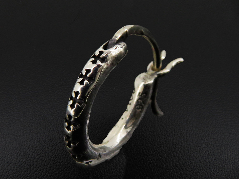 タイニーTFLフープピアス クロムハーツタイニーTFLフープピアス22K