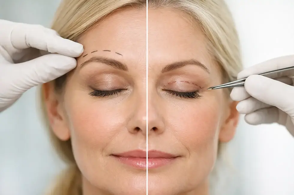 Brow Lift vs Blepharoplasty for Heavy Lids