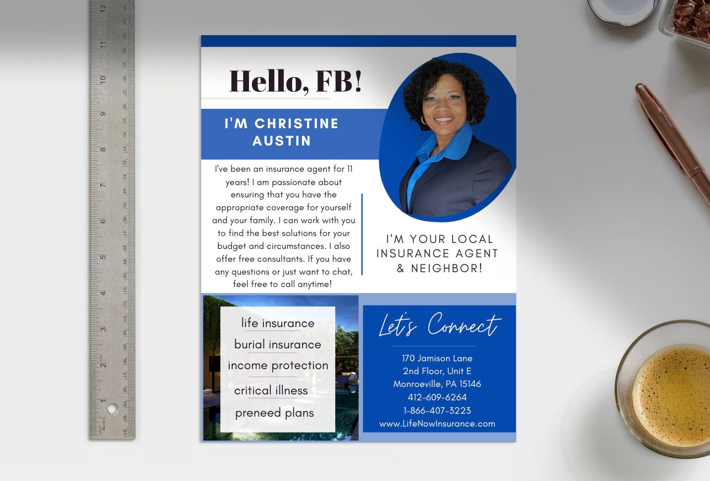 3 Life Insurance Intro Letters/ Flyer