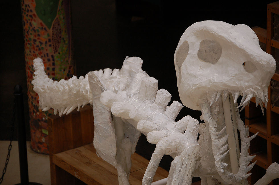T-Rex bones—our first scutpture!
