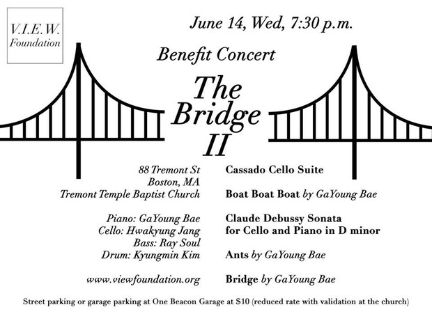 Benefit Concert "The Bridge II", 6/14 Wed 7:30 p.m.