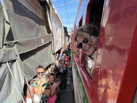 Market Train, Thailand - 7 July 2023 Part 2