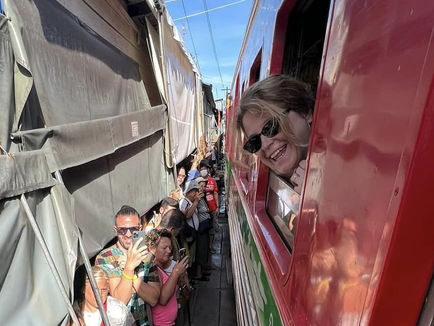 Market Train, Thailand - 7 July 2023 Part 2