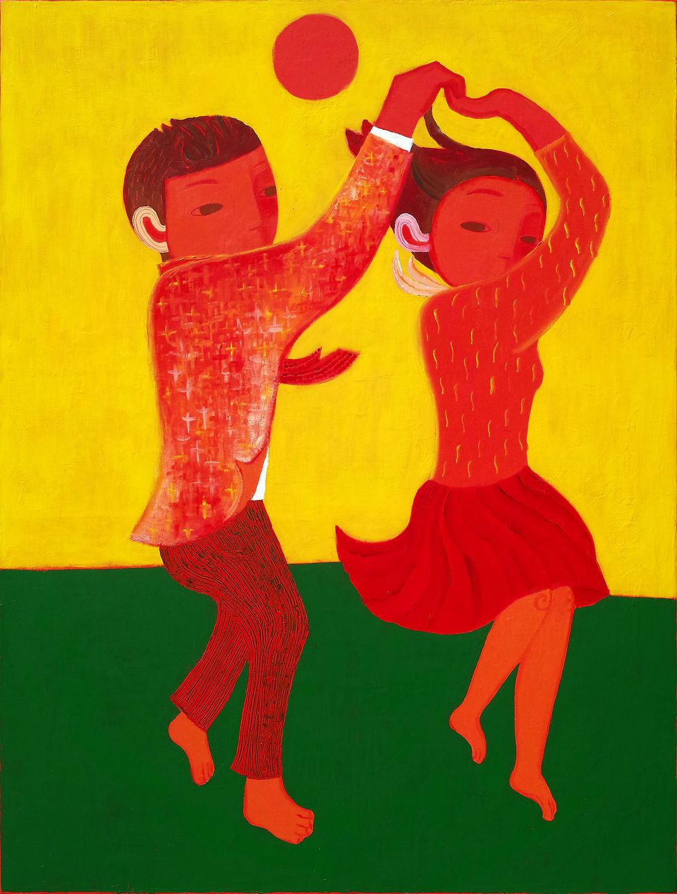 춤추는 두사람2. 116.5X91cm Acrylic on canvas 2022