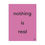Thumbnail: NOTHING IS REAL - PINK POSTER