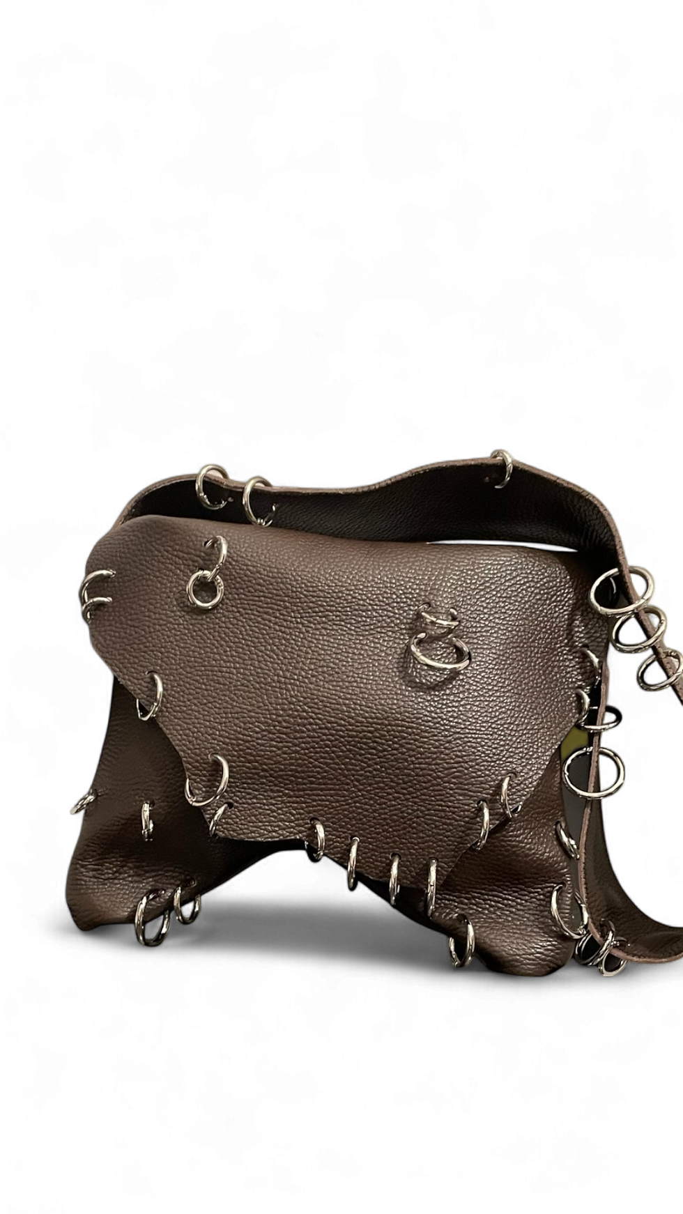 Miniatura: NINA BAG DARK BROWN Piercing Silver