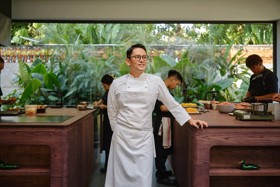 Chef Le Viet Hong in CieL's kitchen. Photo: CieL