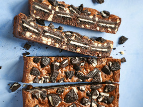 Cookies and Cream Stuffed Brownies
