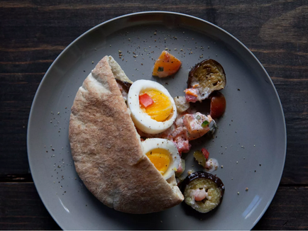Egg And Eggplant Sandwich
