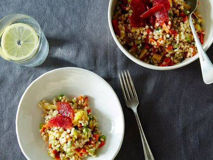Blood Orange, Roasted Root Vegetable, and Barley Salad