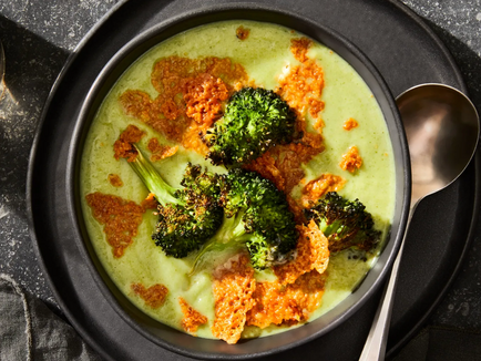 Crispy Cheesy Broccoli Soup