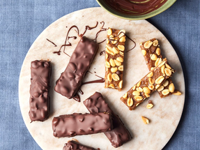 Chocolate, Peanut & Date Bars