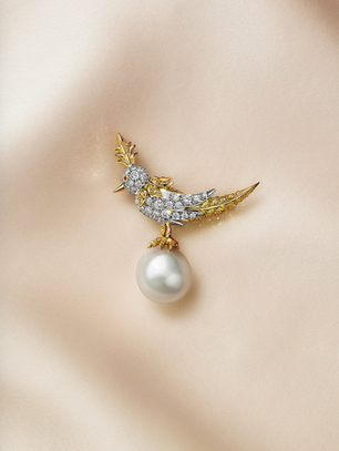 Tiffany and Company Reinterprets an Icon Featuring a Bird on a Pearl