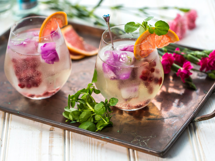 Gin, Watercress & Pink Grapefruit Cocktail