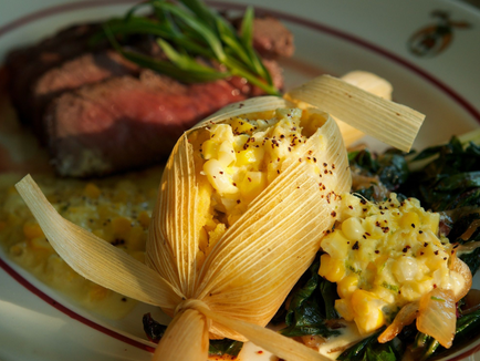 Corn Tamales with Swiss Chard