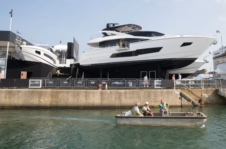 Sunseeker yachts located in Southampton, England. Image provided by Matt Cardy/Getty Images