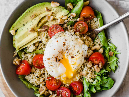 Poached Egg & Avocado Breakfast Salad