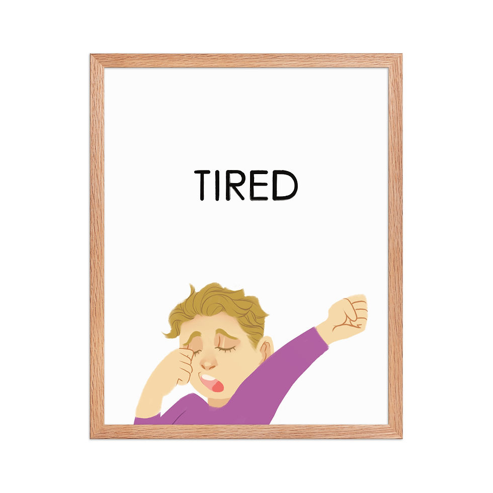 Thumbnail: Tired | Framed Poster