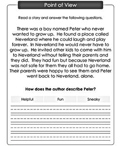 Point of View, Author, Reader, Story, Peter Pan
