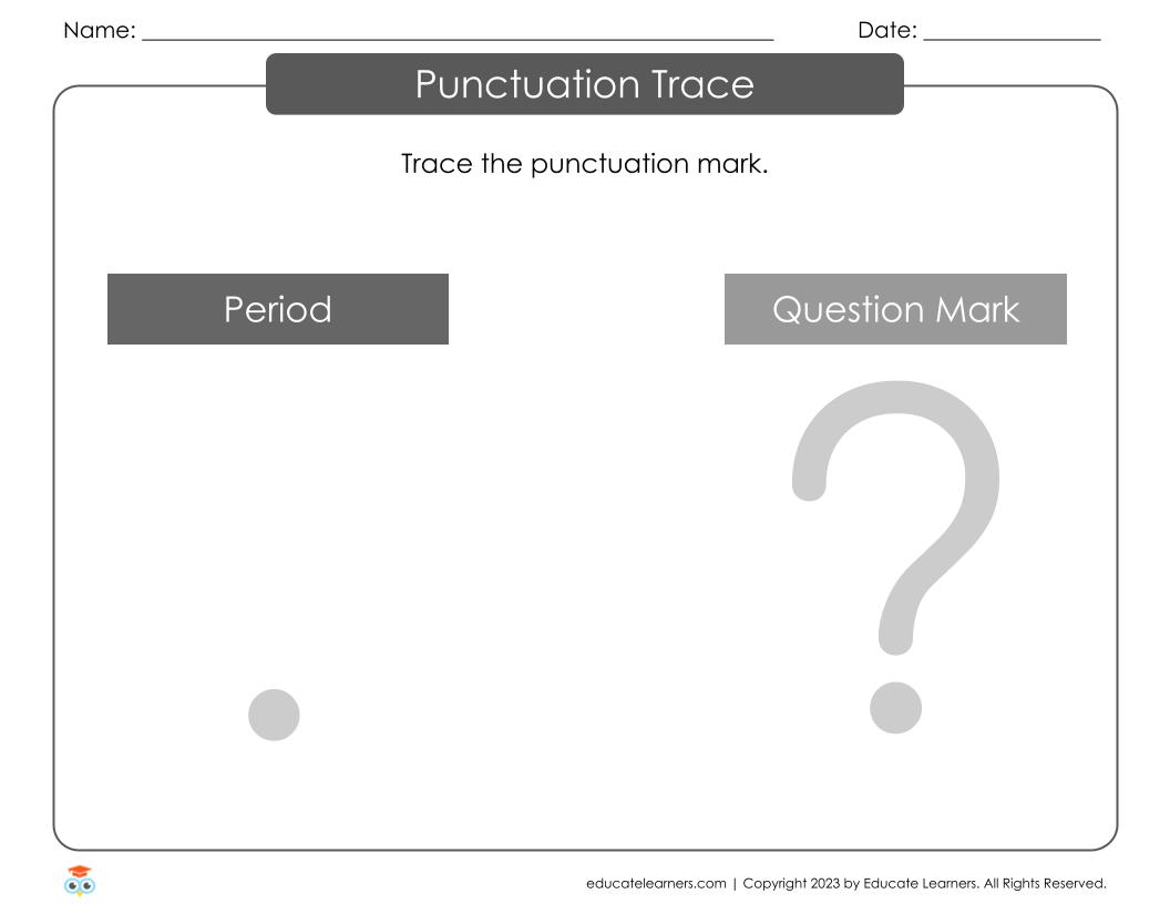 All About Punctuation | New Worksheets