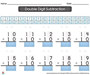 Double Digit Subtraction