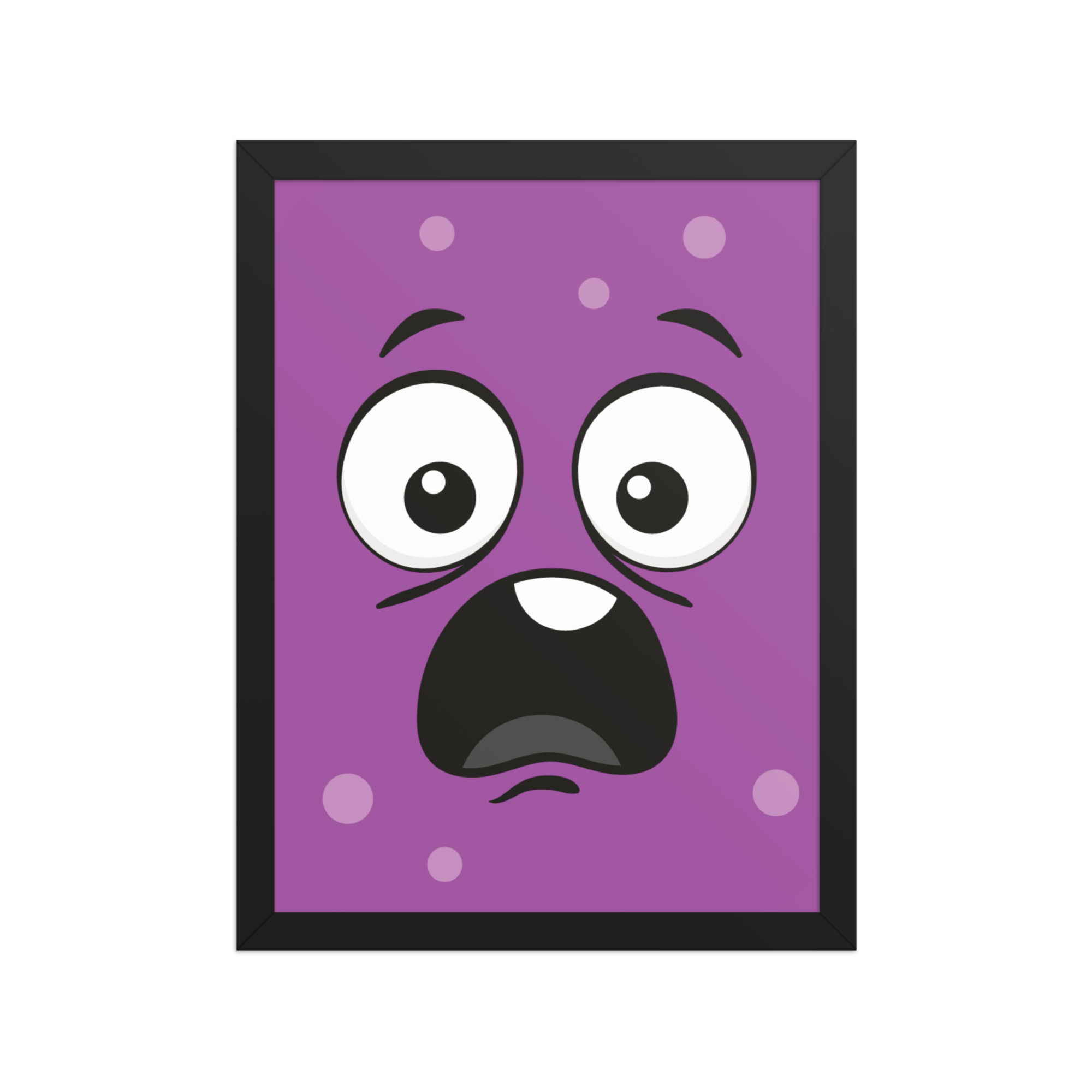 Scared Purple Black Framed Education Poster