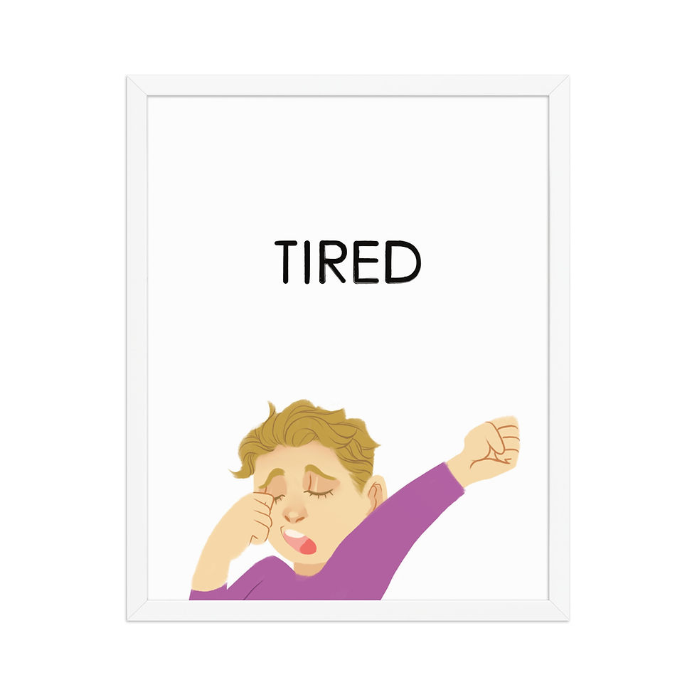 Thumbnail: Tired | Framed Poster