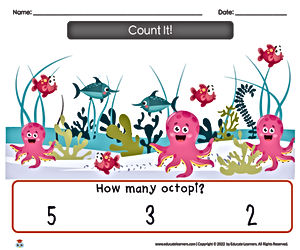 Counting, Number Identification, Ocean
