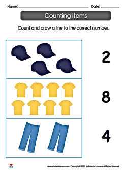 Counting, Number Identification, Matching