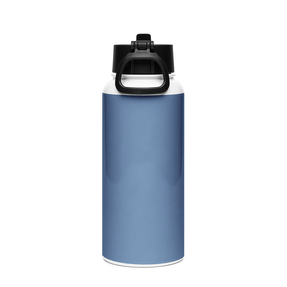 blue autism awareness steel water bottle from educate learners