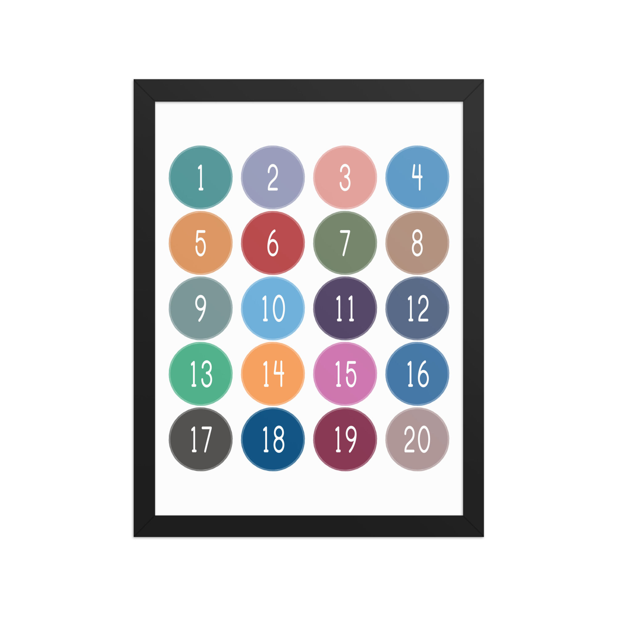 Numbers 1-20 | Framed Poster